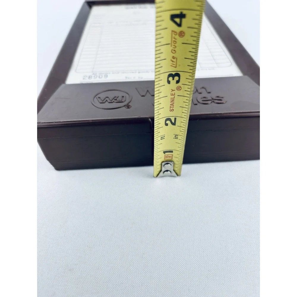 Vintage Brown Wilson Jones Autographic Register Plastic Sales Slips -Retro Decor